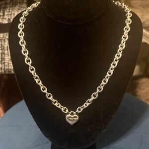 Silver Heart Pendant Necklace